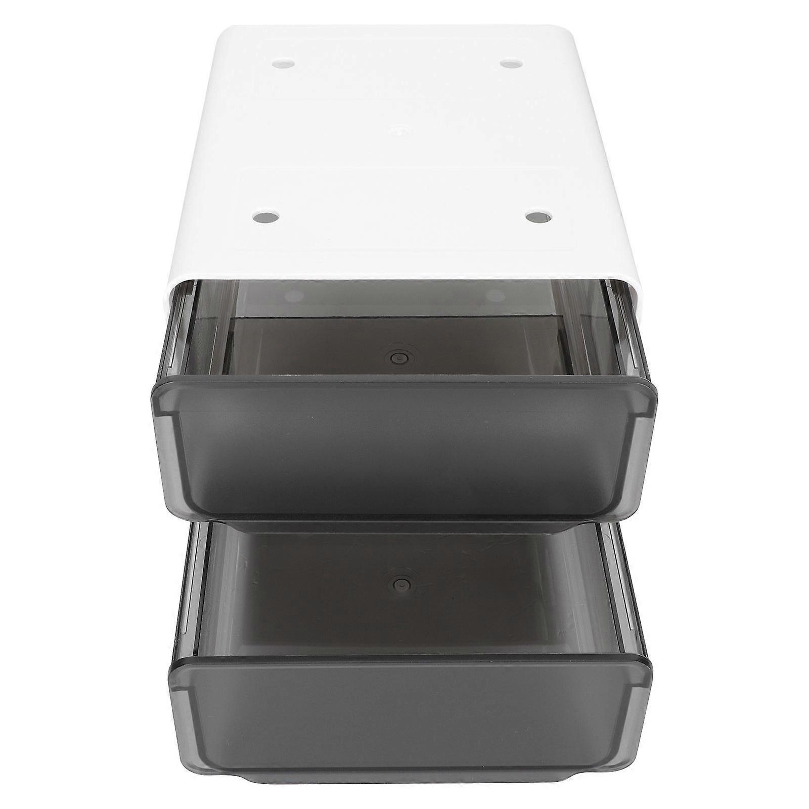 Black Storage Box with Drawer Design for Desk Bottom Organization Made of PP Material