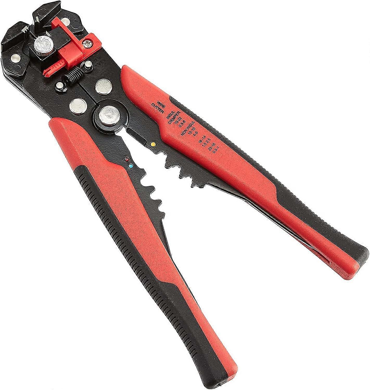 Wire Stripping Tool, Heavy-Duty Self-Adjusting Wire Stripper, Multi-Function Cutting and Crimping Hand Tool