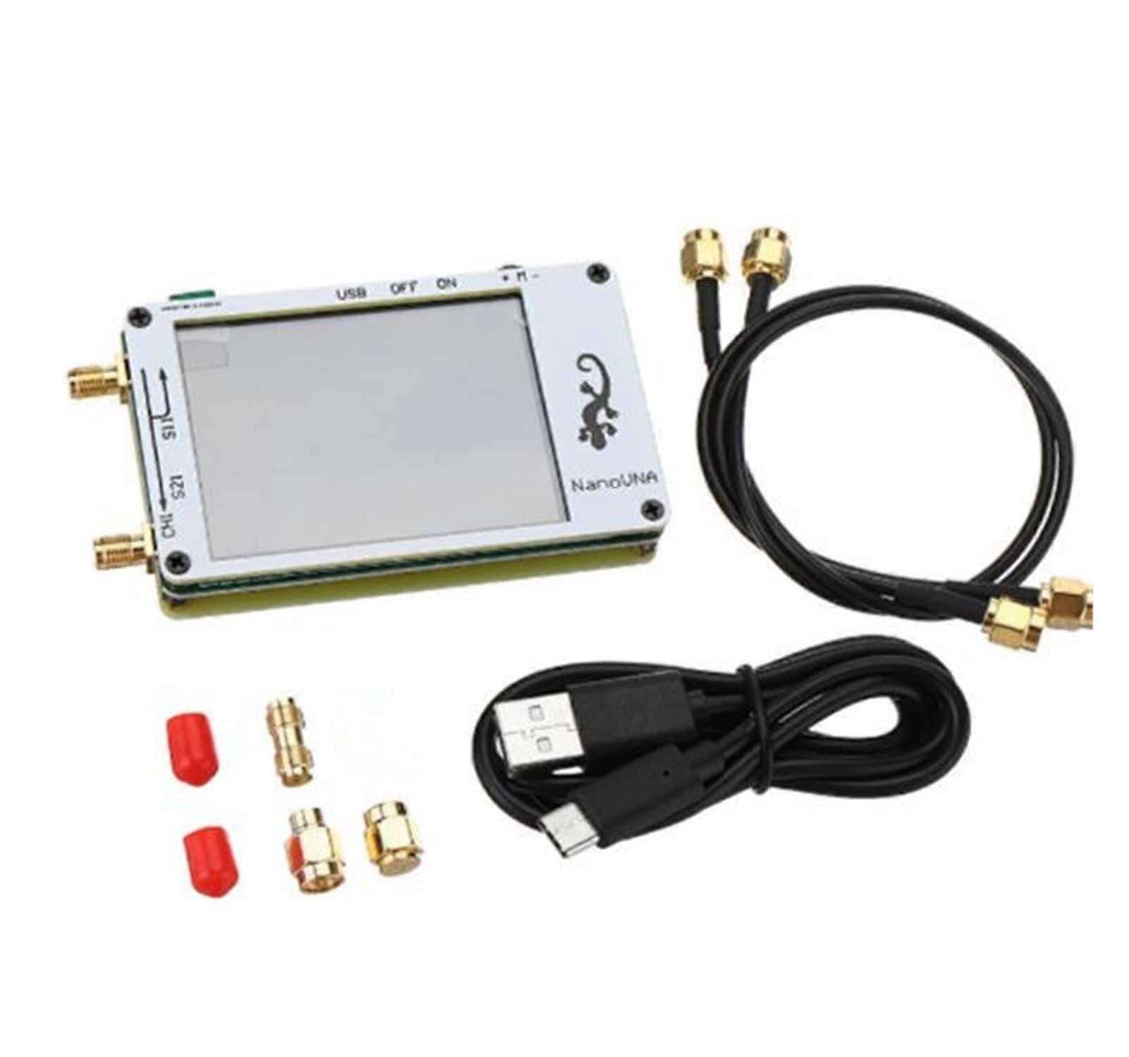 Spectrum Analyzer, Vector Network Analyzer with 2.8inch LCD Display VNA HF VHF UHF UV Vector Network Analyzer Antenna Analyzer Battery (R2804PCS)