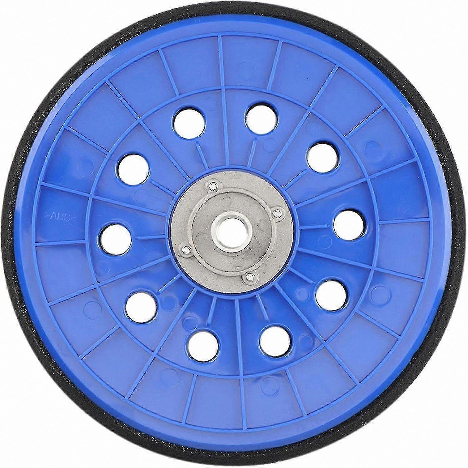 8-Inch Sanding Polishing Pad with 10 Holes and Loops, 14mm Thread for Abrasive Discs