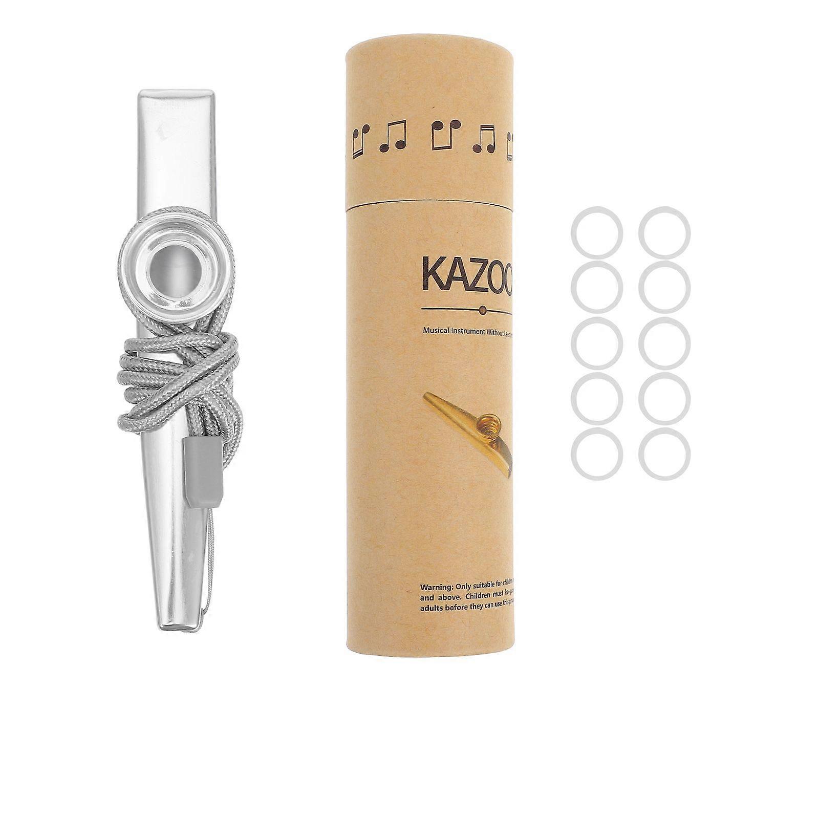1 Set Metal Kazoos With Kazoo Flute Diaphragms Musical Instruments Children's Musical Instrument