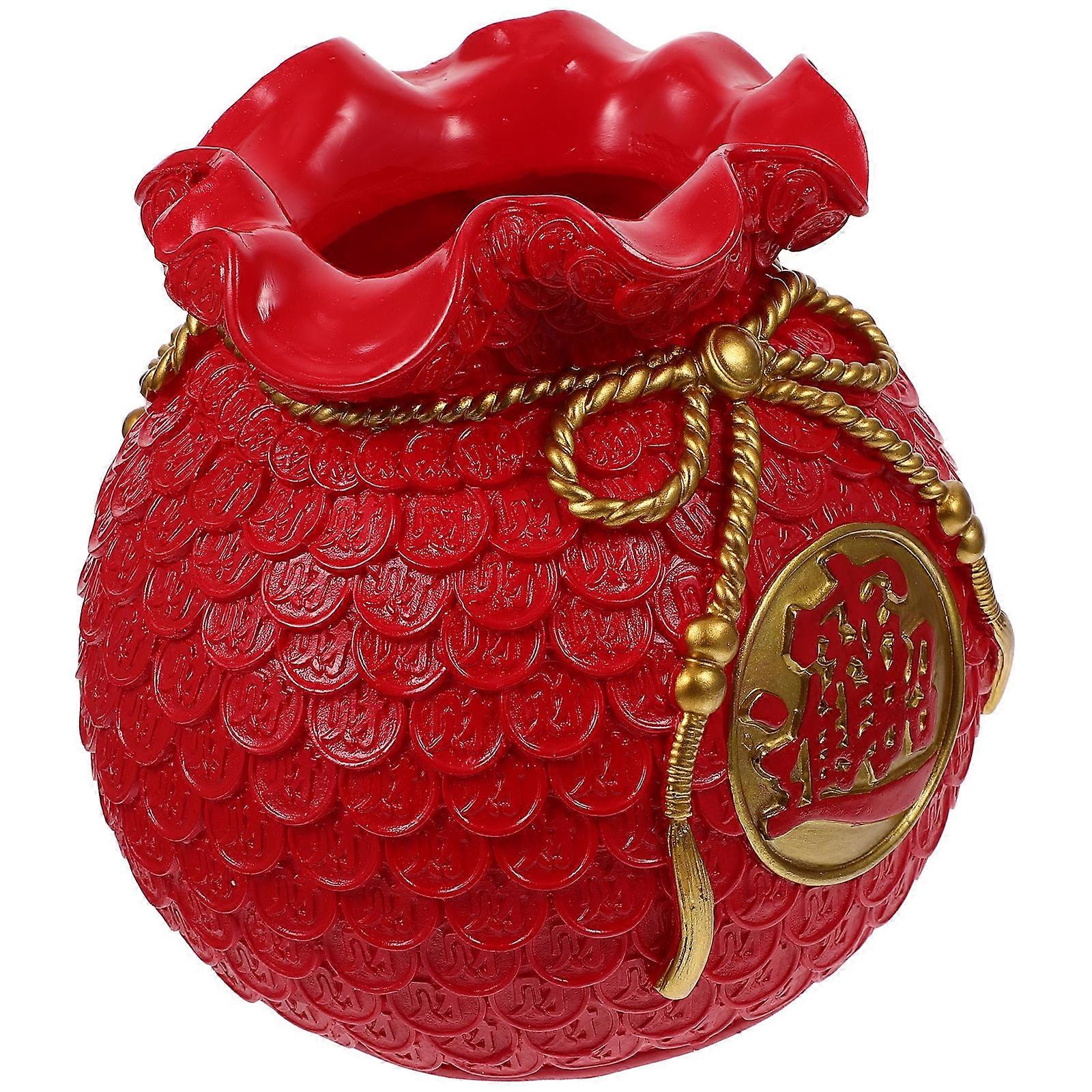 Unique Money Bag Flower Vase Perfect For New Year Home Decoration And Office Display 14X14X15CM 2Pcs