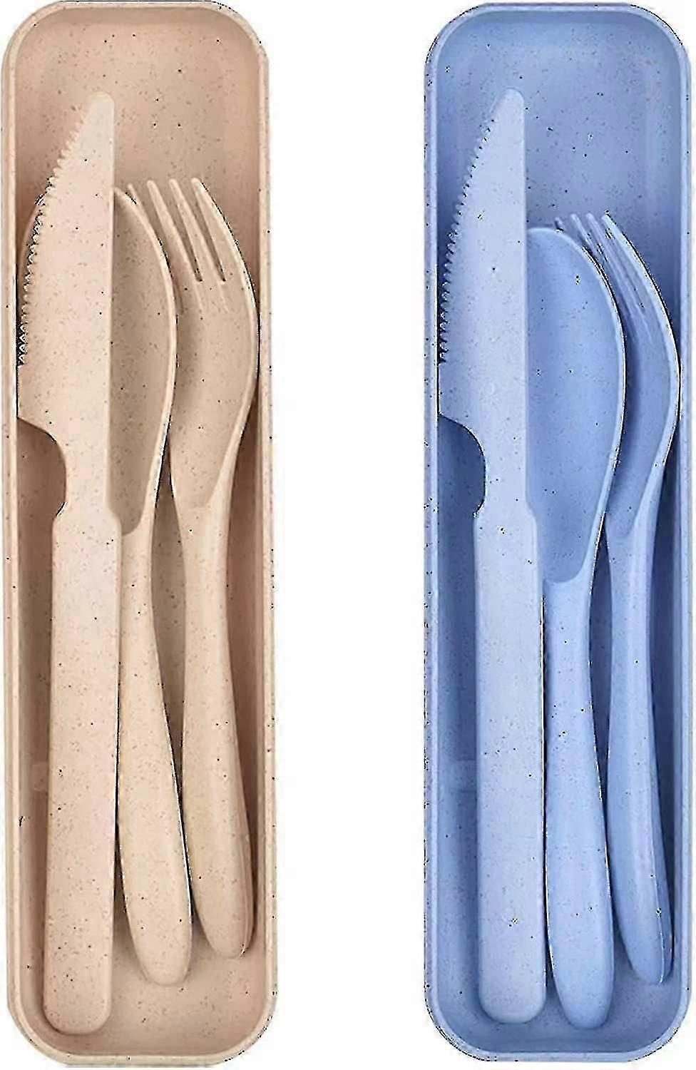 Travel-Friendly Reusable Cutlery Set with Case - Perfect for Camping and Picnics