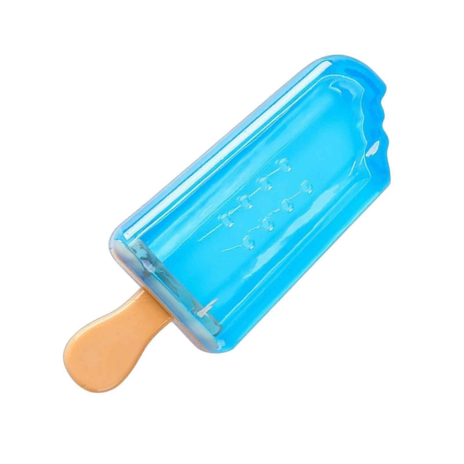 Puppy Chew Toys for Teething Bulldogs, Ice Cream Shape Silicone Fillable Dog Toys, Calming Water Design for Poodles, Blue