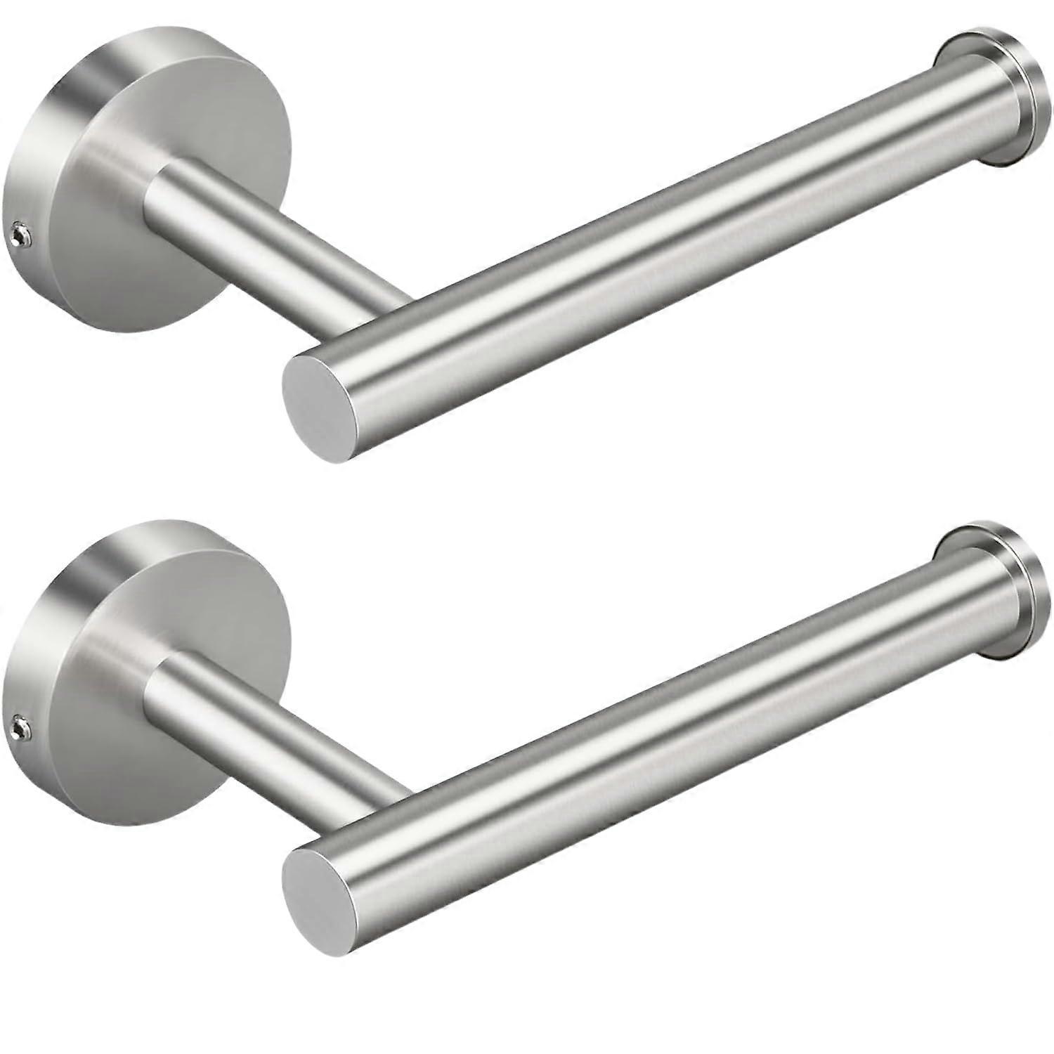 Toilet Roll Holder, 2-Pack, Wall-Mount, Silver