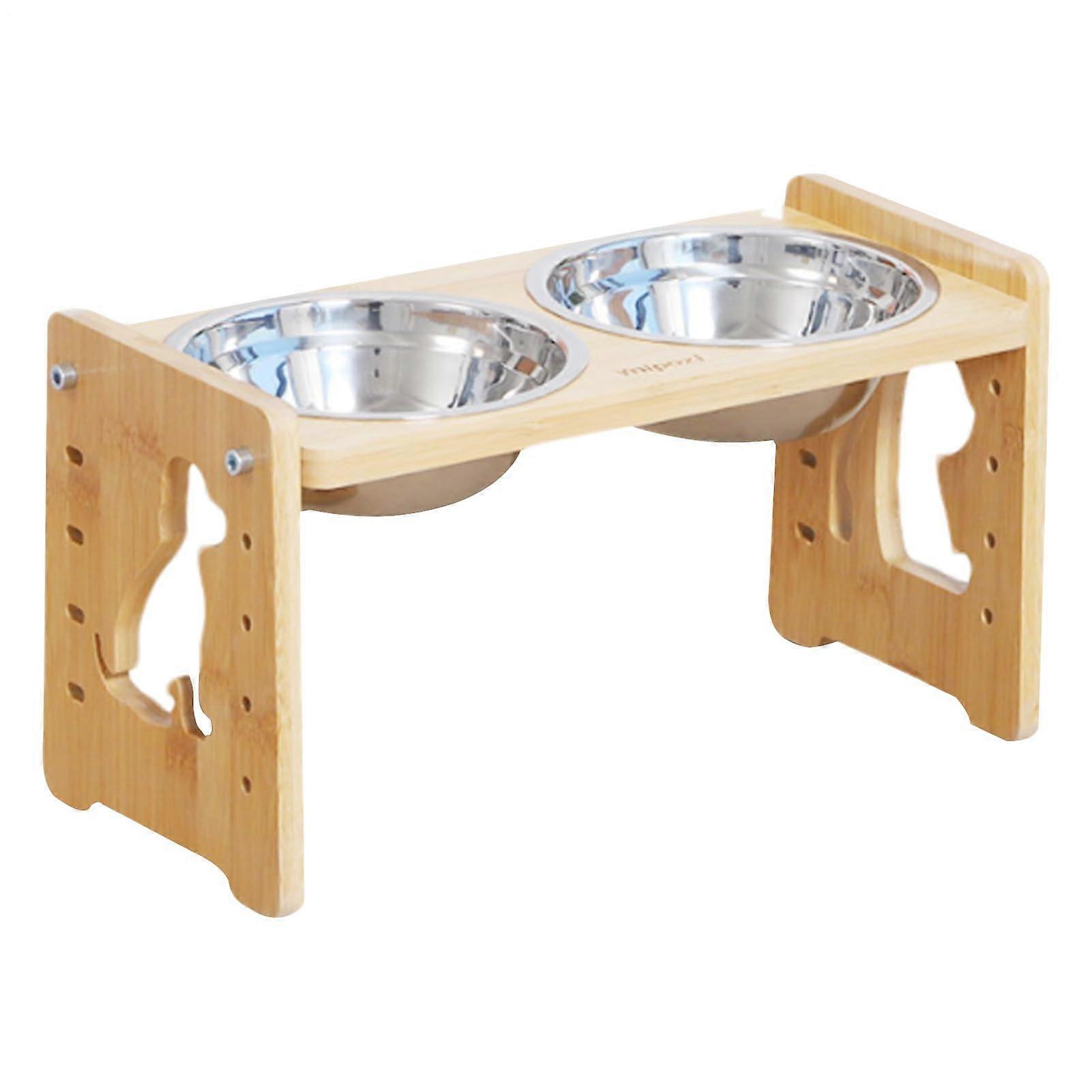 Adjustable Elevated Dog Food Bowl Stand | Removable Feeding Station for Small Medium Large Dogs Cats | Durable and Reusable