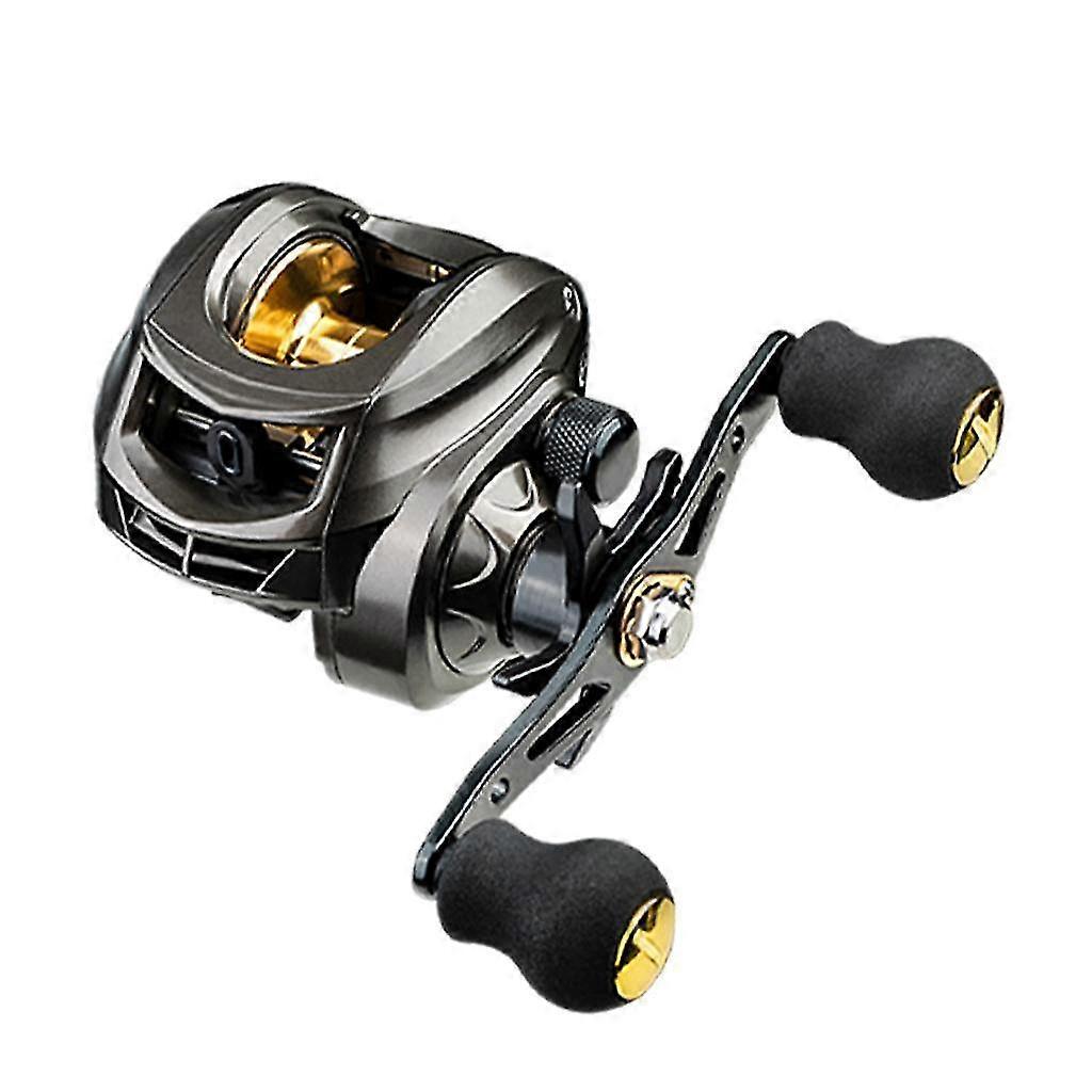 A 7.2:1 baitcasting reel with 12+1 ball bearings, 8KG drag, a 12-level magnetic brake, and a left-hand retrieve.