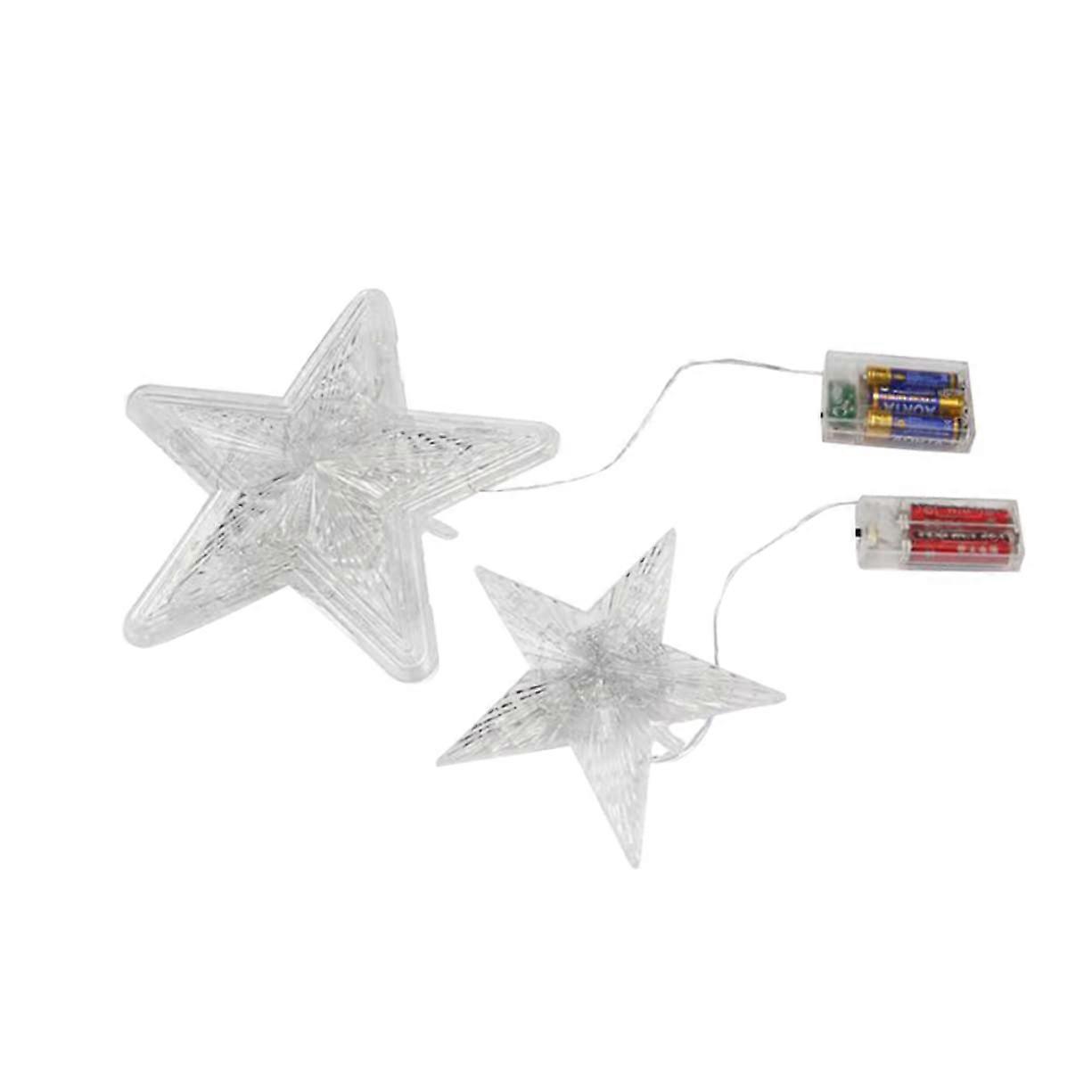 Led Star Christmas Tree Topper Lighted Treetop with 10 LEDs, Festive Holiday Decoration for Christmas Trees