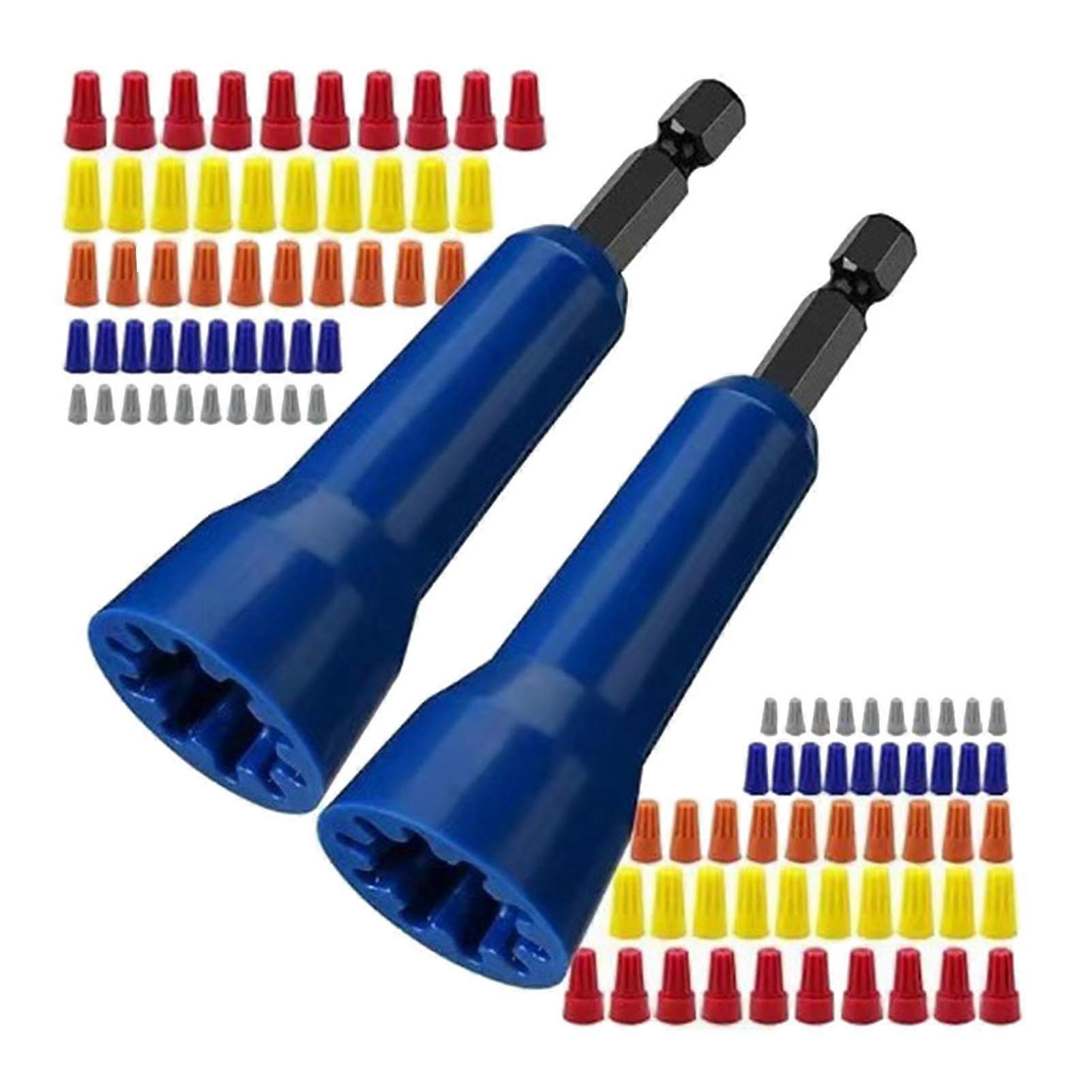 Wire Twist Drill Attachment 102pcs Wire Winder Drill Attachment Wire Twisting Drill Bit Set Aluminum Alloy Wire Winding Tool for Electrician