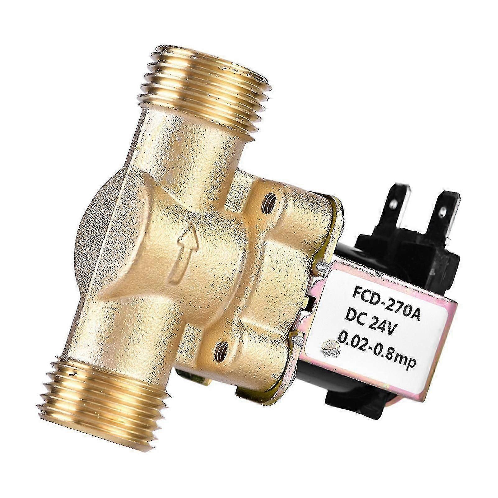 G1/2 Inch DC 24V Normally Closed Brass Electric Solenoid Magnetic Valve