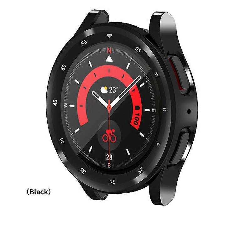 Watch Protective Case With Scale Full Package Tpu Case For Samsung Watch5 Pro 45mm (Black-Case only)