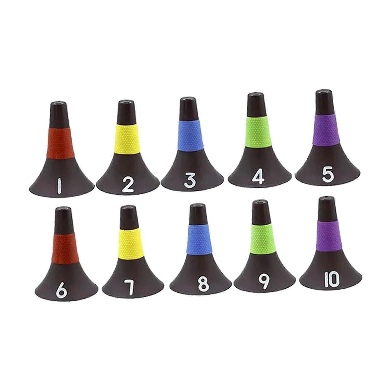 10 Pieces Soccer Training Cones Football Markers Wear Resistant Field Sports Practice Cone Markers Horns Shaped Sign Barrel