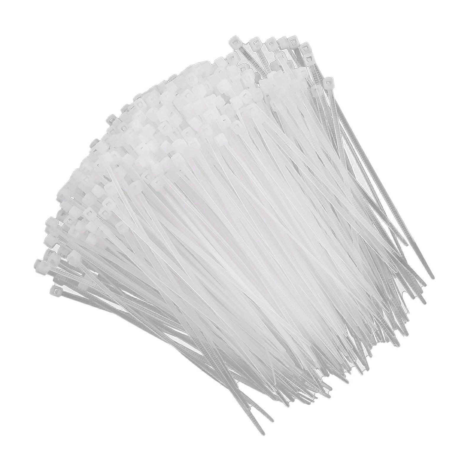 1000pcs White 3 x 100mm Standard Self-Locking Nylon Cable Ties