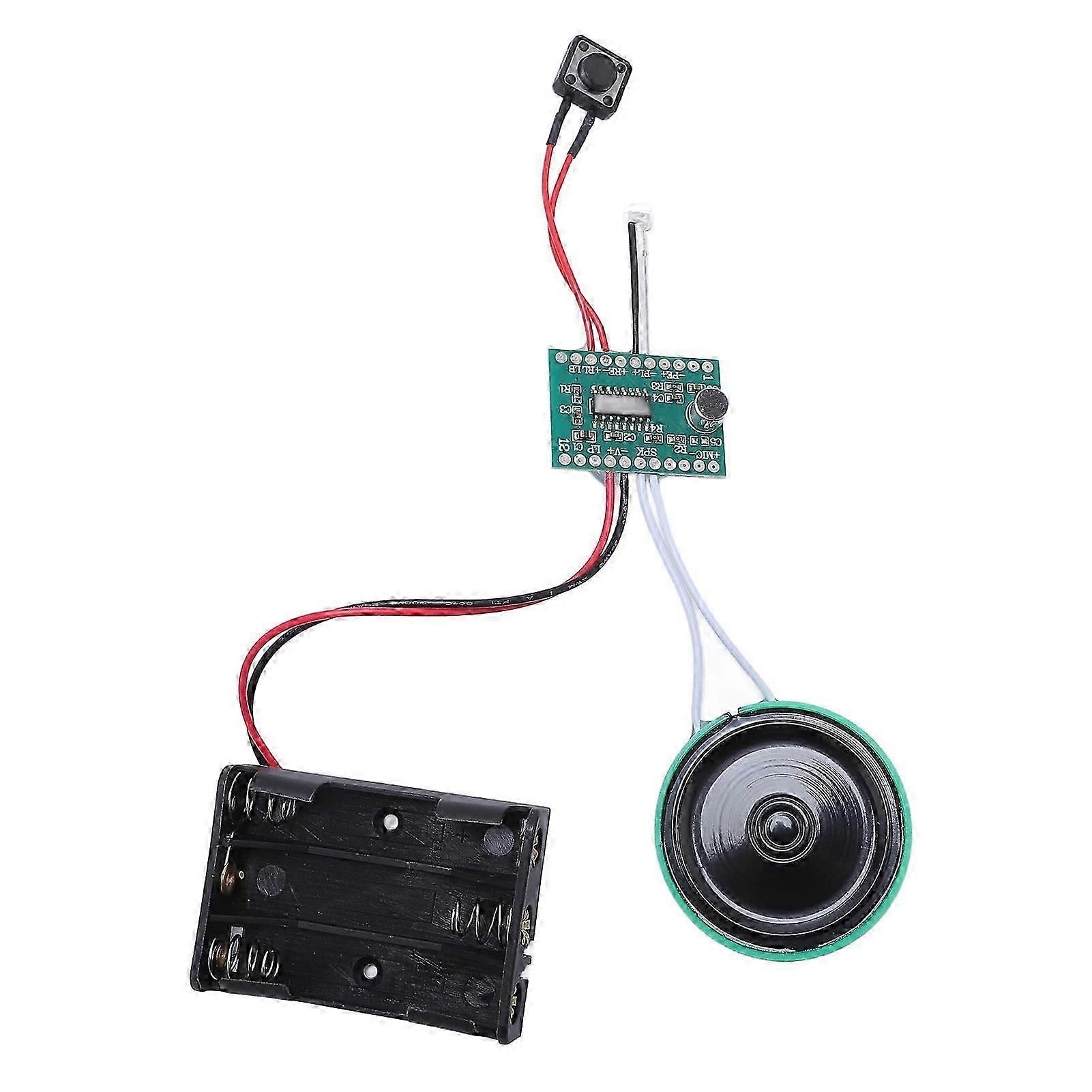 Sound Recorder Module with Speaker 4 Minutes Recordable Light Activated Loop Playback Voice Recording Module Chip for Greeting Card