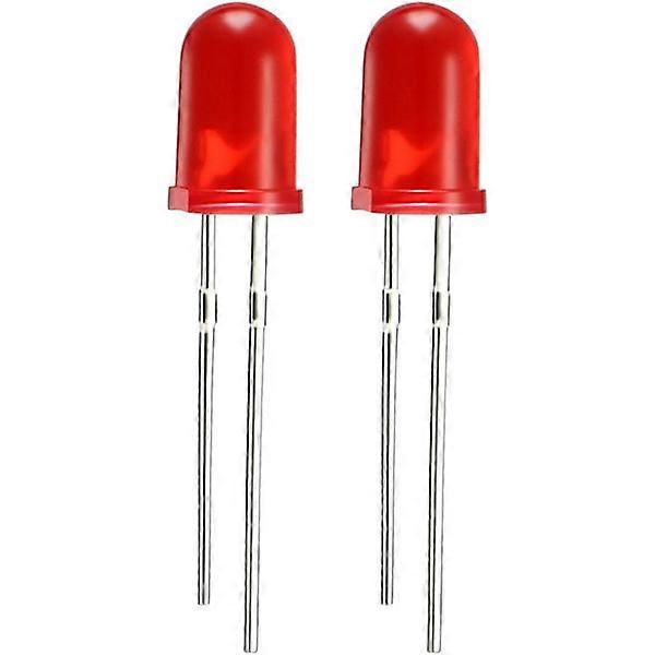 40 pcs 5mm Red LED Diode Lamps Colored Lenses Diffuse Round 1.9-2.1 V 20 mA 0.02 W Lighting Lamp Electronic Components