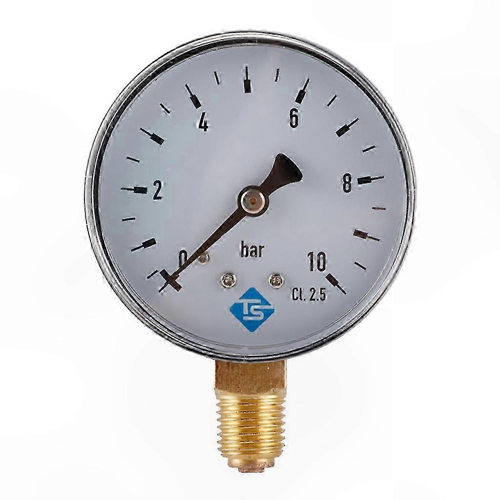 Pool Filter Pressure Gauge 0-10 Bar 60mm Hydraulic Dial with 1/4 NPT Connection for Water Systems Monitoring