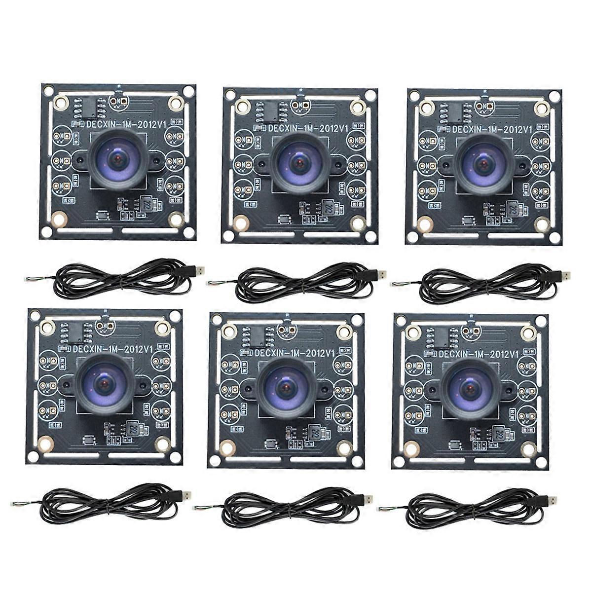 6PCS 100 Degree Camera Module 1MP OV9732 1280x720 30fps USB Camera Module Drive Free with 1.5M Cable for WinXP/7/8/10