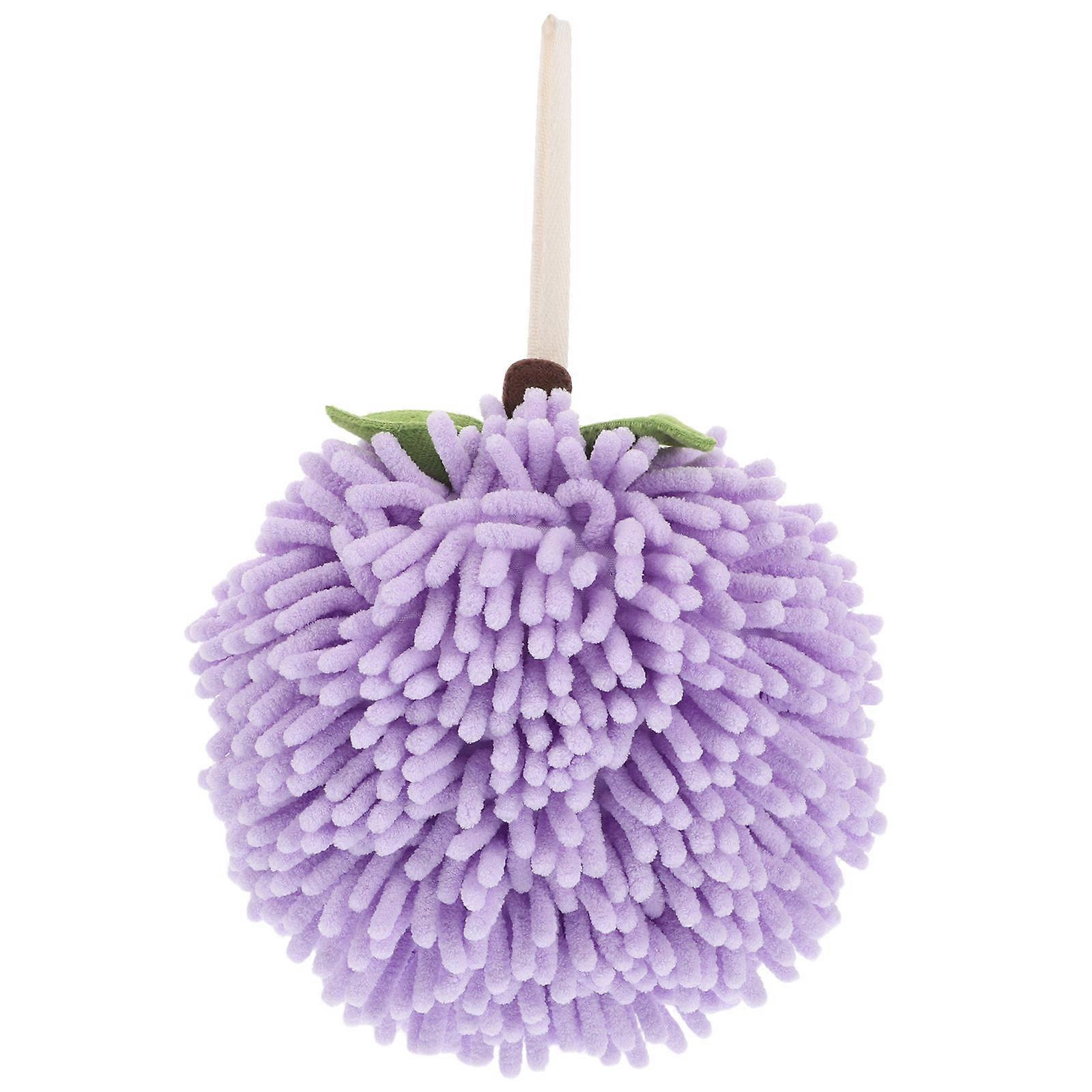 Absorbent Hanging Hand Towel Ball For Home Decor Daily Use Polyester Material Thick Structure Fuzzy Puff 1Pack