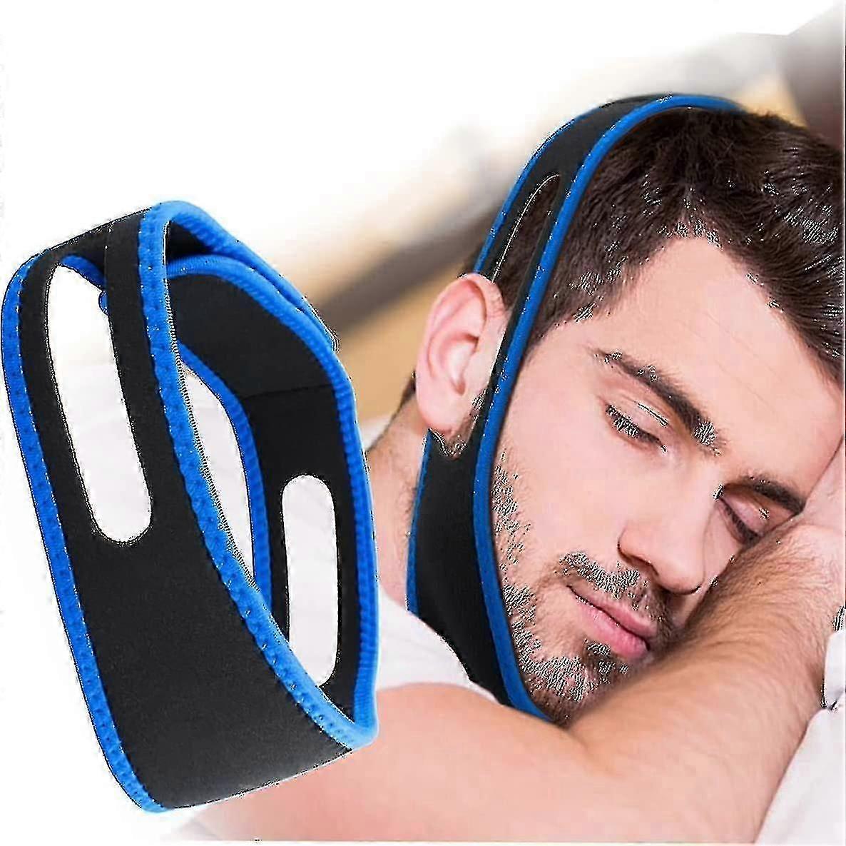 Anti chin strap, stop chin strap for CPAP users, chin strap keeps mouth closed, allowing you to sleep better