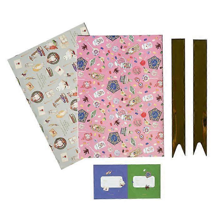 Erik Group - PPR003 - Harry Potter Gift Wrap Set - 2 Sheets 50x70cm, 2 Tags, 2 Bows - Paper 70g/m²