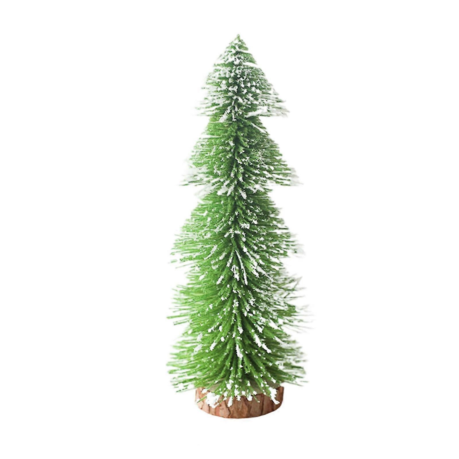 Miniature Pagoda Christmas Tree Decoration With Snowy Frosted Effect For Christmas Desktop Display Home Party Decoration Multicolor