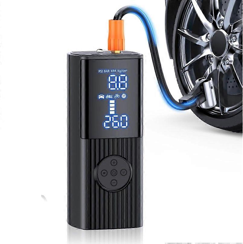 Tire Inflator Portable Air Compressor - 180PSI & Portable Air Pump, Accurate Pressure LCD Display, 3X Fast Inflation for Cars, Bikes & Motorcycle Tir