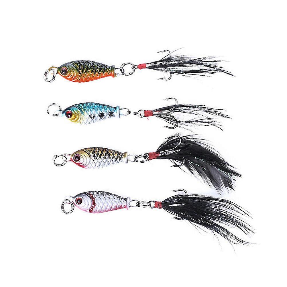 Simulation Mini Fishing Grub for Fishing 4Pcs Assorted Color