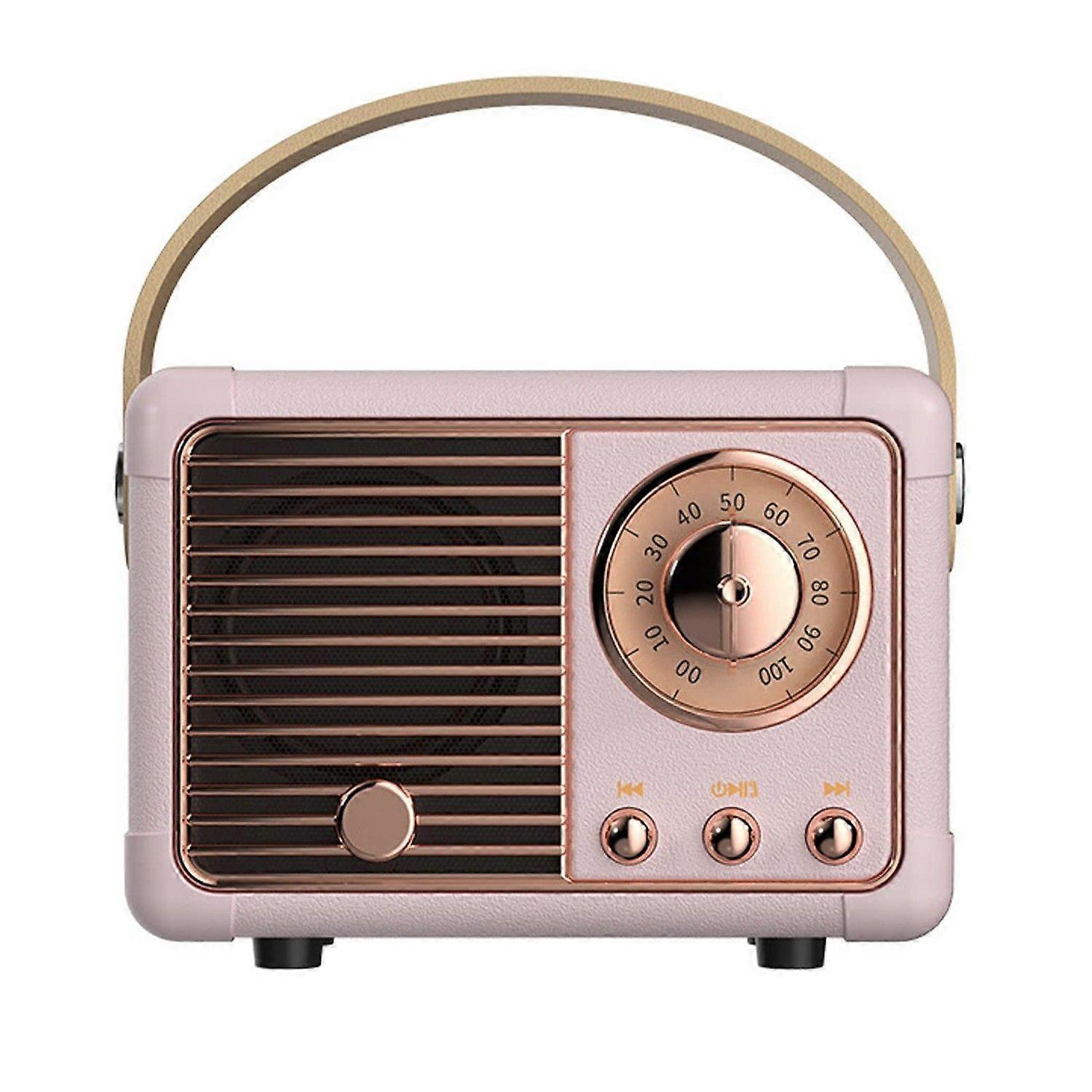 Retro Bluetooth Speaker, Vintage Speaker with Old Fashioned Classic Style,Loud Volume, Bluetooth 5.0 Wireless Connection, Support TF Card, U Disk and