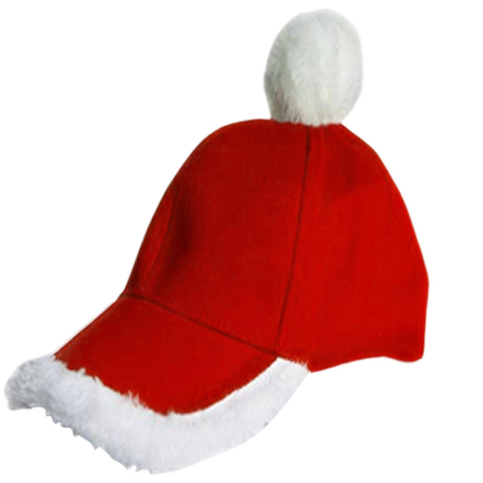 Santa Hat Super Soft Plush Baseball Cap Hat for Holiday