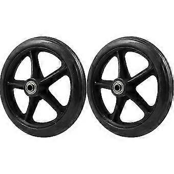 Universal Walker Wheels Replacement Parts For Elderly Mobility 5.95.92in Black Wear-resistant Functionality 2Pcs