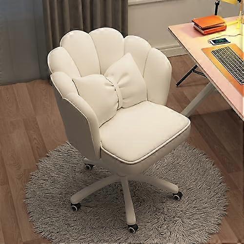 Modern Tufted Swivel Office Chair Mid-Back Upholstery Height Adjustable For Home Desk Vanity Makeup