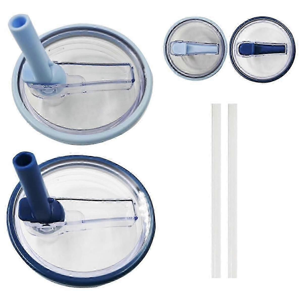 2 PCS 40 Oz Replaceble Tumbler Flip Straw Lid for Quencher, Straw Lid Replacement Fit for HydroJug
