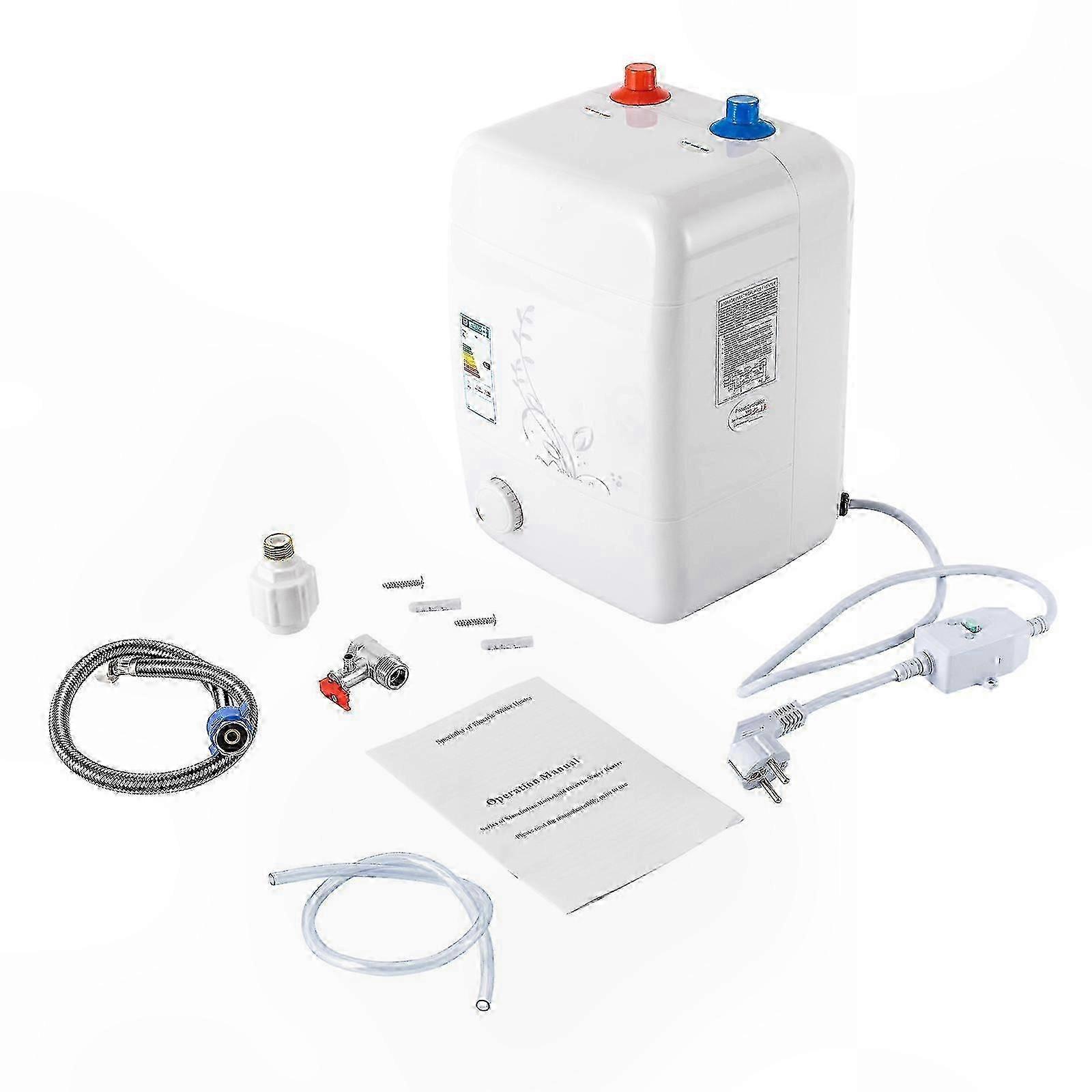 8L Compact Electric Water Heater with Adjustable Temperature and Automatic Replenishment for Under-Sink Installation Wall-Mounted Solution