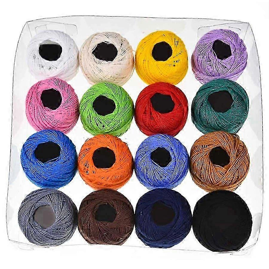 Durable Cotton Embroidery Threads for DIY Crafts - 16 Pcs 2025