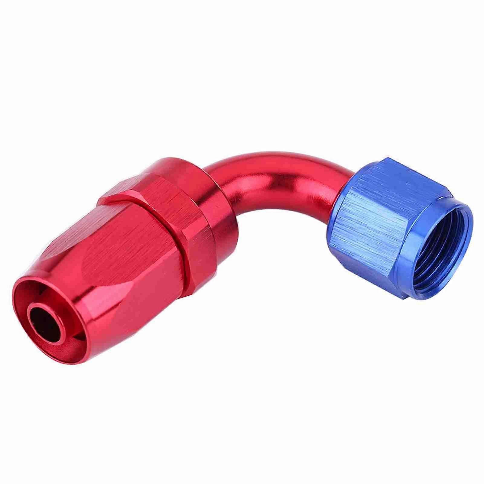 AN10 Fuel Line Hose End Swivel Fitting Oil Cooler Adapter Blue and Red Color Anodized 90