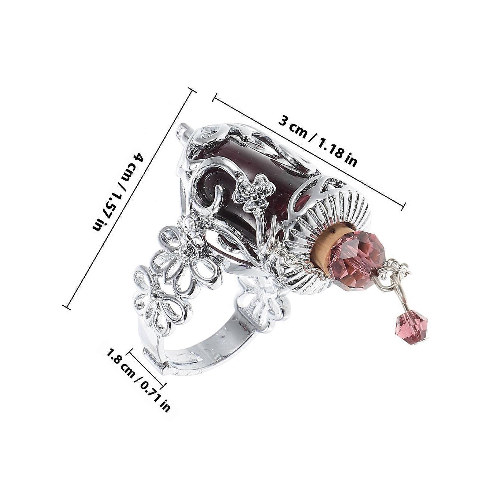 Plating Ring Adjustable Aroma Bottle Ring for Finger Decoration 1Pcs