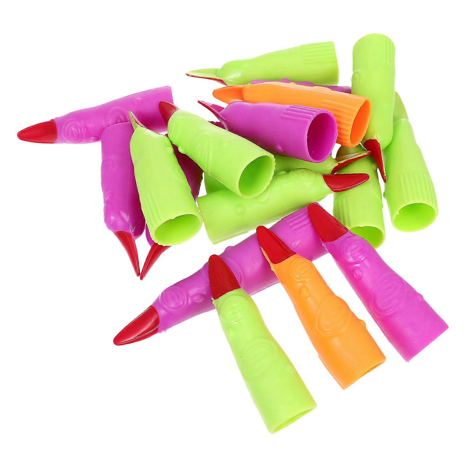 Fake Nails Stick on Finger Nails Masquerade Balls Assorted Plastic Masquerade Prop 20Pcs