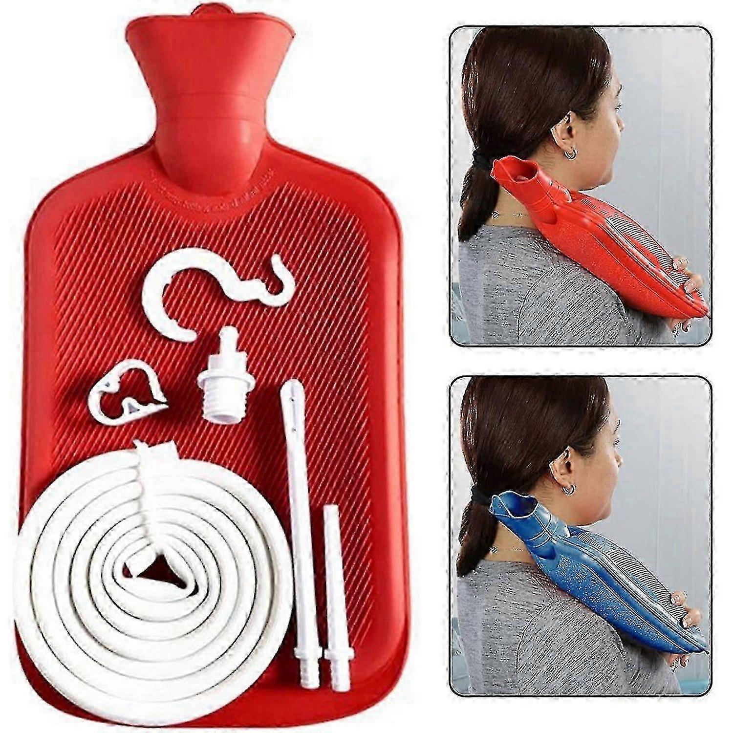 6 قطع حقنة شرجية حقيبة كيت مطاط حقنة شرجية يتضمن 2 لتر زجاجة ماء ساخن 4.9 قدم خرطوم يتم التحكم فيه صمام تدفق المياه 2 حقنة أنبوب هوك ماء القهوة حقنة شرجية كيت