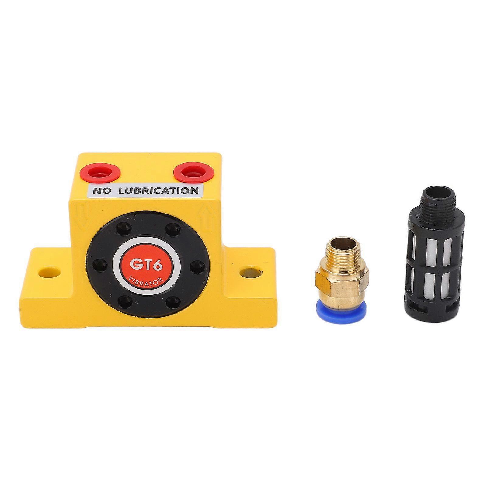 GT6 Pneumatic Vibrator Bearing Sealing Air Turbine Oscillator for Industrial Use G1/8 Inlet and Outlet