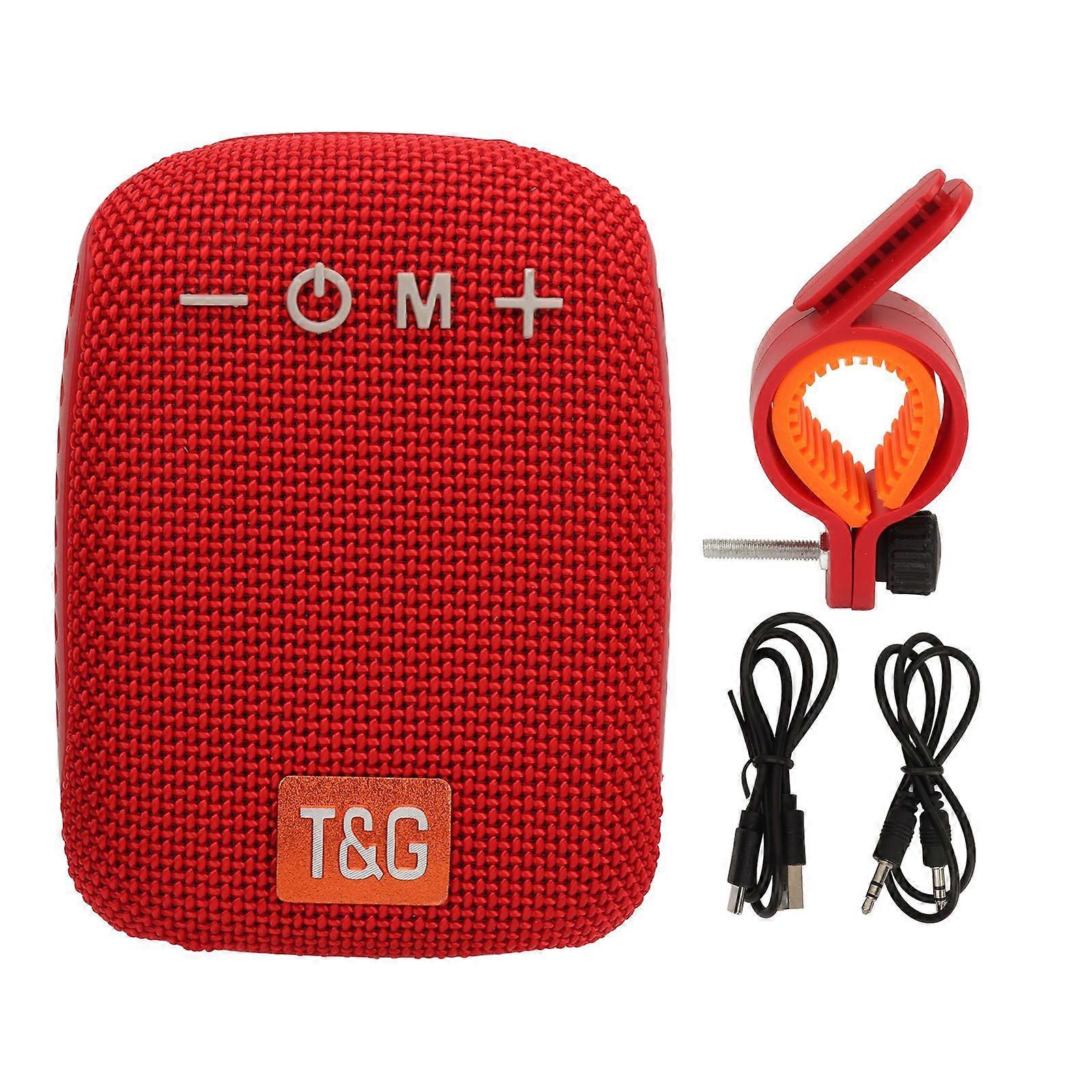 Cycling Bluetooth Speaker Waterproof Support Memory Card Radio Portable Wireless Speaker with Bike Bracket Red