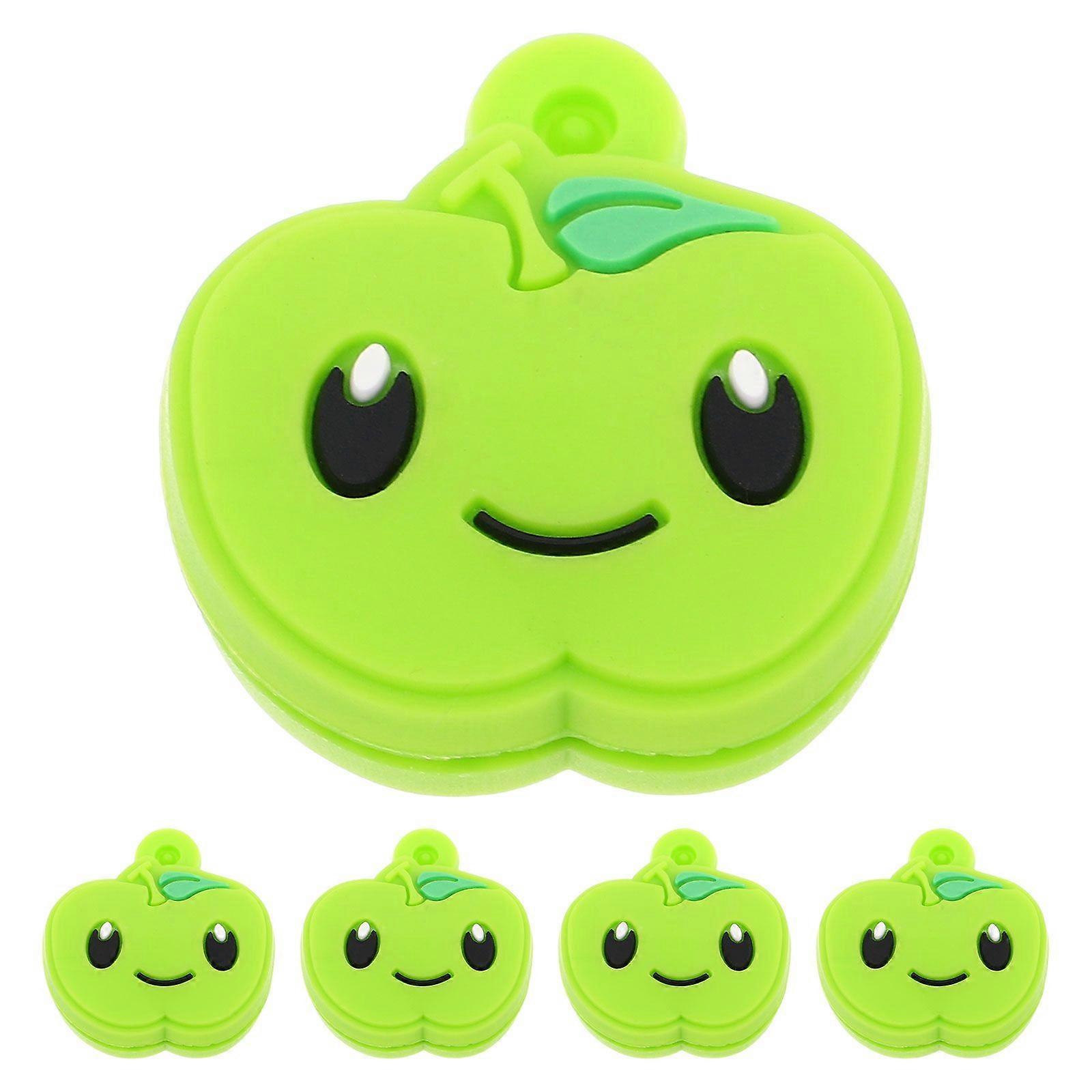 5pcs Tennis Vibration Dampener: Cute Apple Shape Tennis Racket Dampeners - Soft Silicone Shock Absorbers - Reduce Vibration