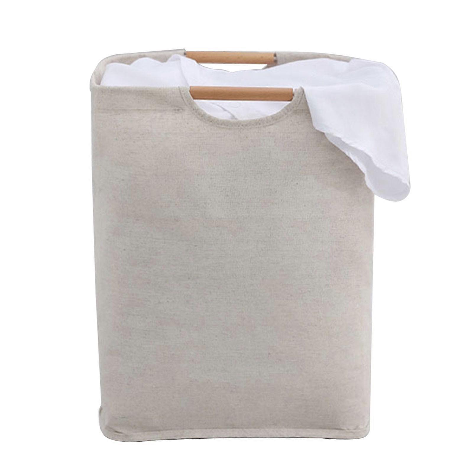 Foldable Rolling Laundry Basket Portable Cotton Linen Hamper Organizer Compatible with WEMDBD