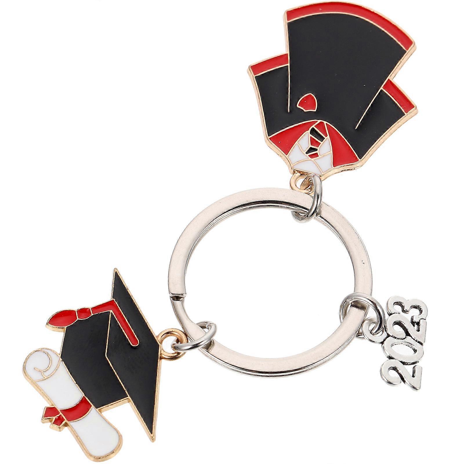 Graduation Gift Keychain Baccalaureate Gown Hat for Decor Graduation Keychain