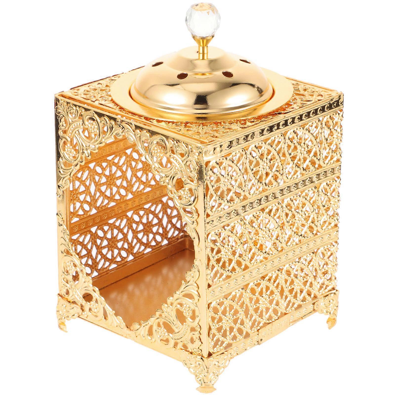 Incense Burner Holder Hollow Censer for Aromatherapy 2Pcs Retro European Style