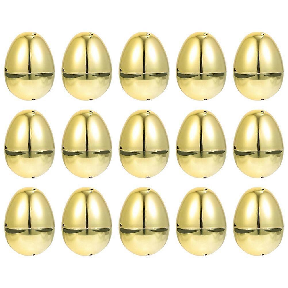 Golden Fillable Easter Eggs for Decorating 75Pcs Plastic Party Elements