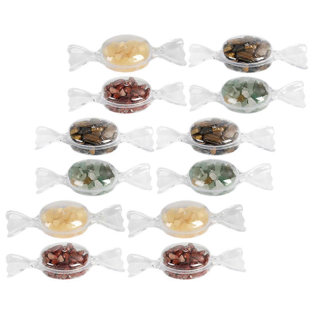 Crystal Stone Candy Ornament for Display 2Pcs Desktop Candy Decor Plastic