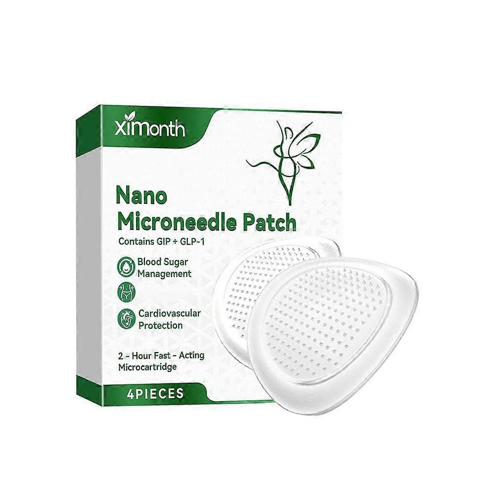 Slimming Microneedle Patches 4pcs Invisible Appetite Control 12 Hour Long Lasting Weight Management