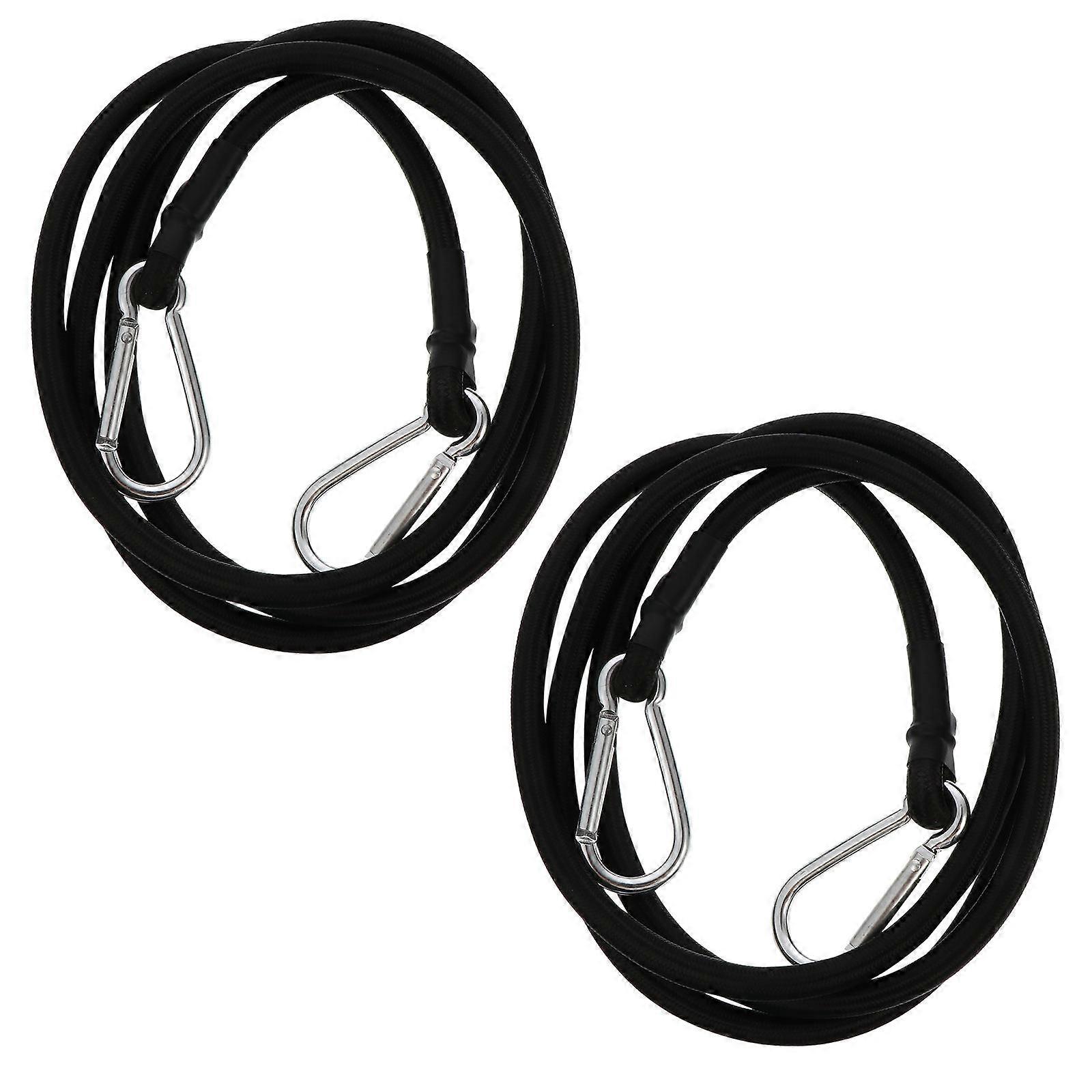 Elastic Cord Cargo Binding Belt Storage Black Polyester Quick Release 2Set