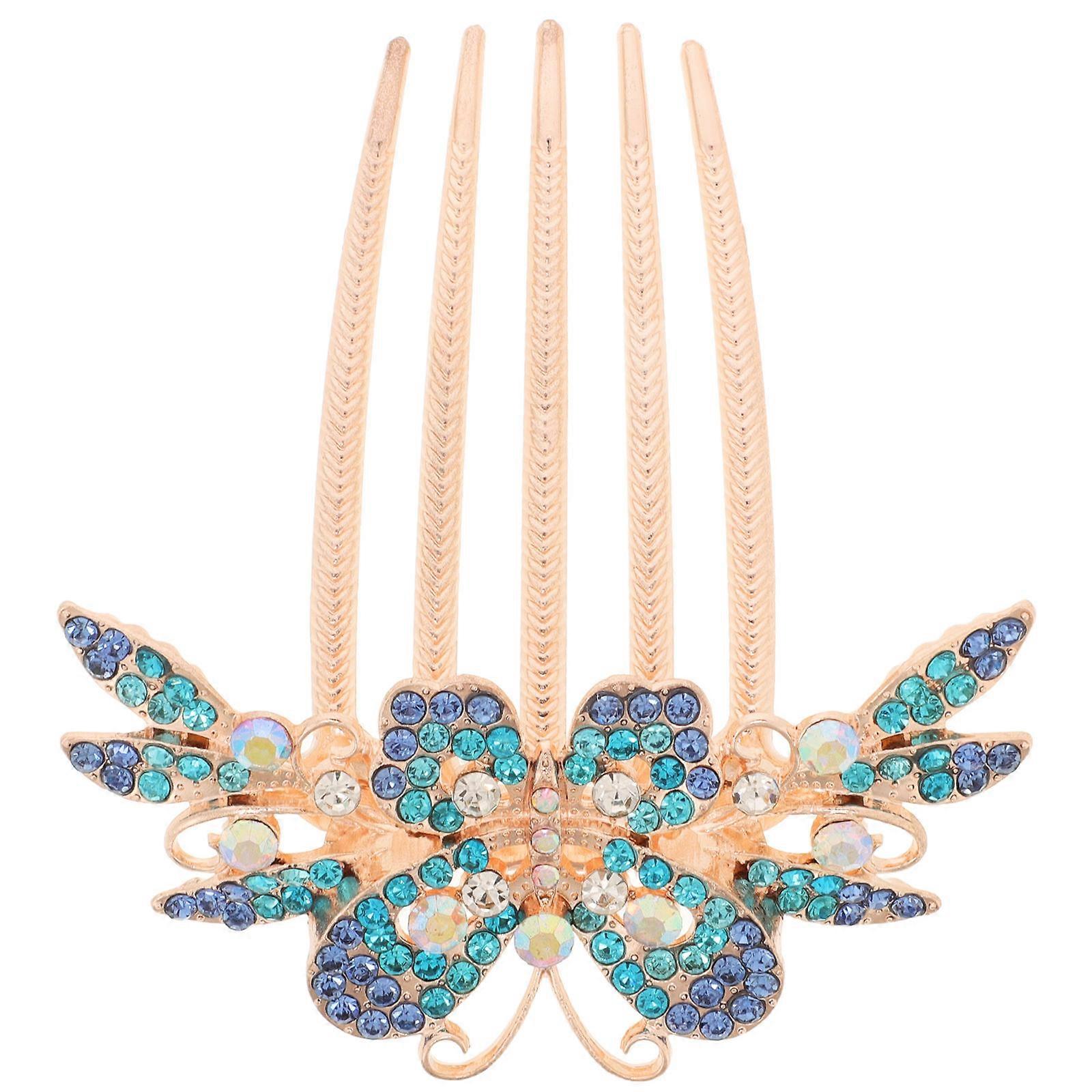 Crystal Hair Comb 4Pcs Long Rhinestone For Wedding And Formal Occasions Ideal For Brides