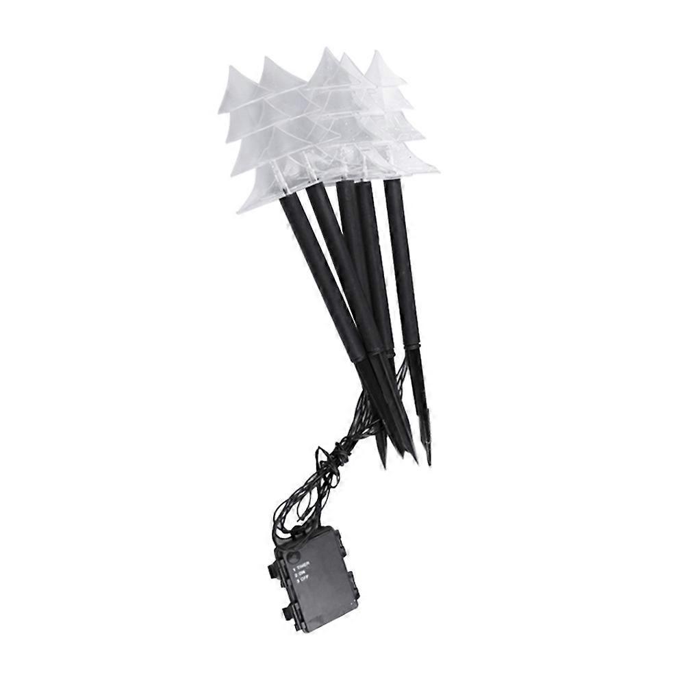 Ground Plug Light Snowflake Design for Decoration 2Pcs Lawn Lamps
